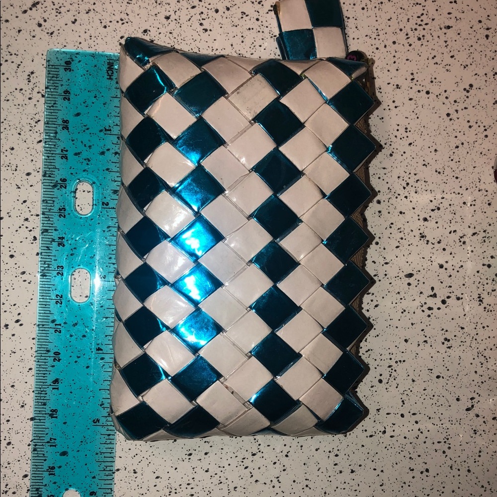 Blue and White Pouch